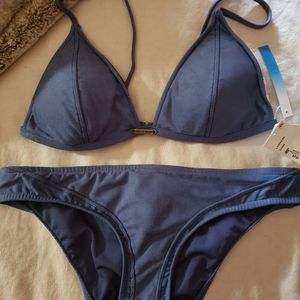 Lucky Brand blue suede bikini